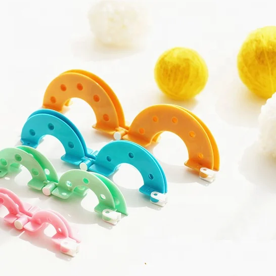 Hot DIY Higher Quality Plastic Pompom Pom-pom Maker Set Round ABS Knitting Knit Wool Tool Wholesale 4 Different Size