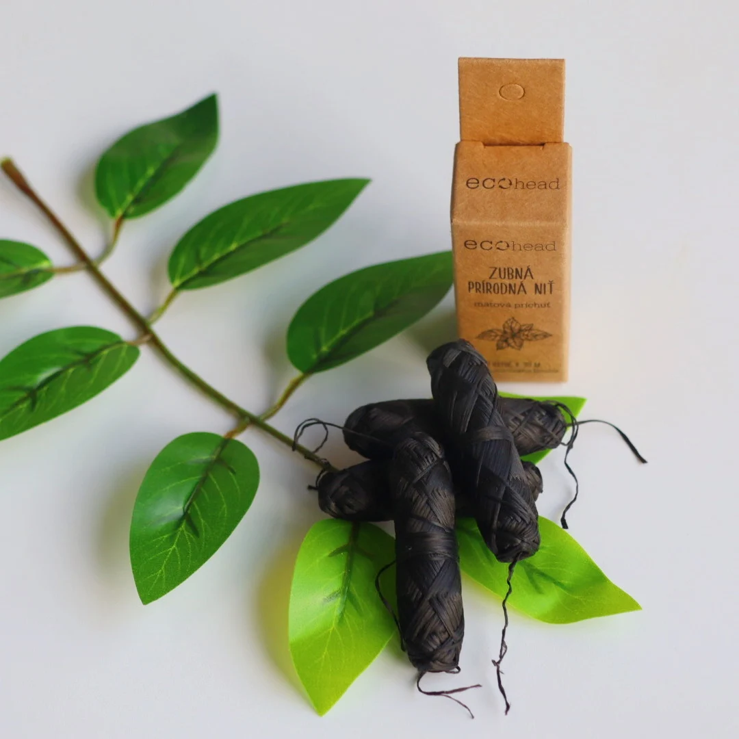 Recycled bamboo dental charcoal stick  pick glass eco friendly floss