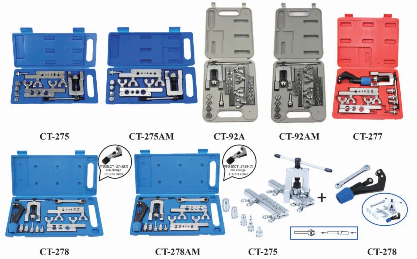 Refrigeration flaring tool kit plumbing flaring tools copper brake pipe flaring tool