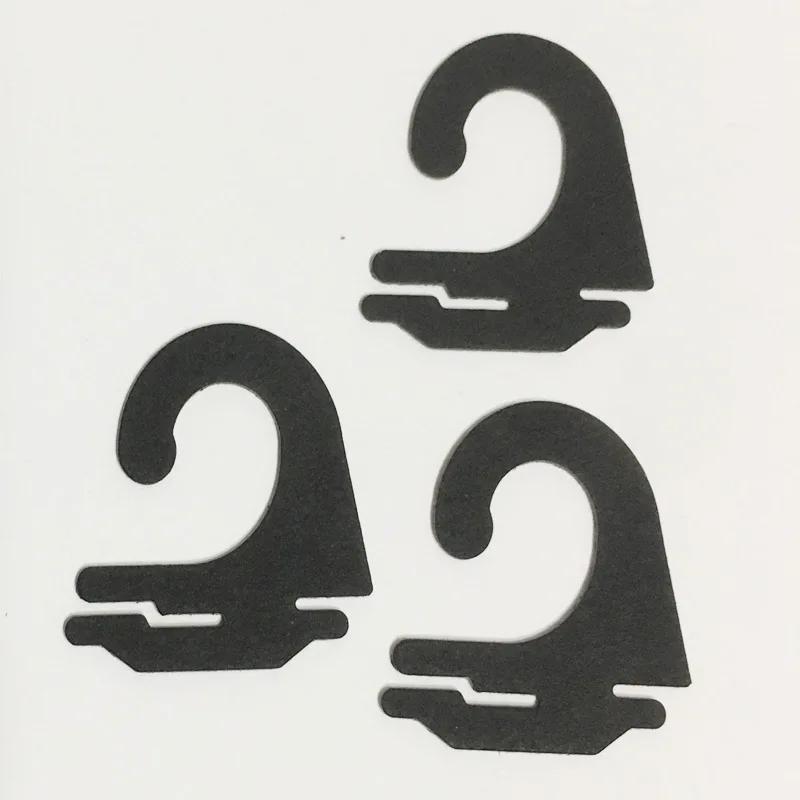 black 26*26mm eco friendly biodegradable recycled paper cardboard hanger for sock packaging