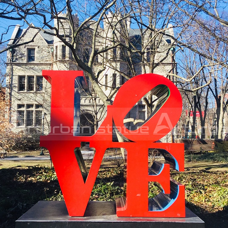 Famous love sculpture robert indiana art word stainless steel sculpture letter LOVE statue