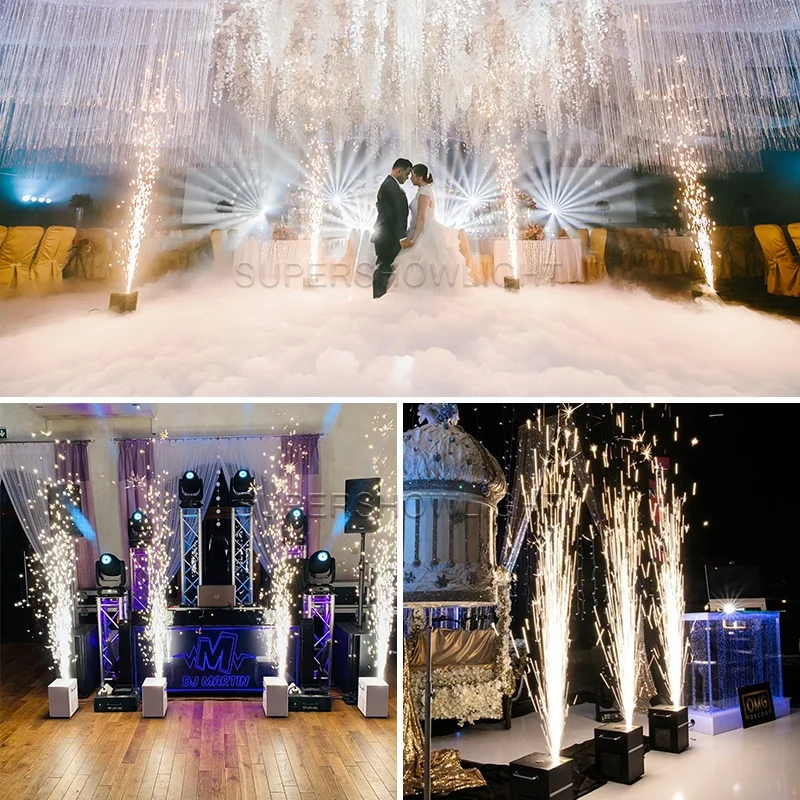 Wireless 750W cold spark machine  DMX512 remote control Effects Equipment Dj Wedding Party Stage Fireworks Fountain Machine