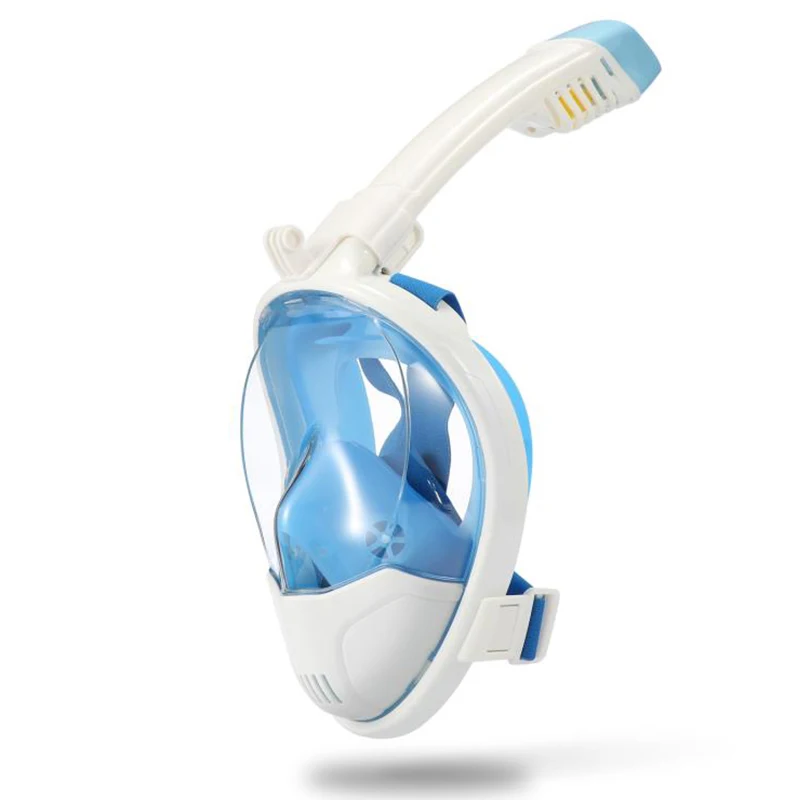 Оригинальная маска для подводного плавания на все лицо и дайвинга с 180 панорамным просмотром-длинная вентиляционная трубка водонепроницаемая