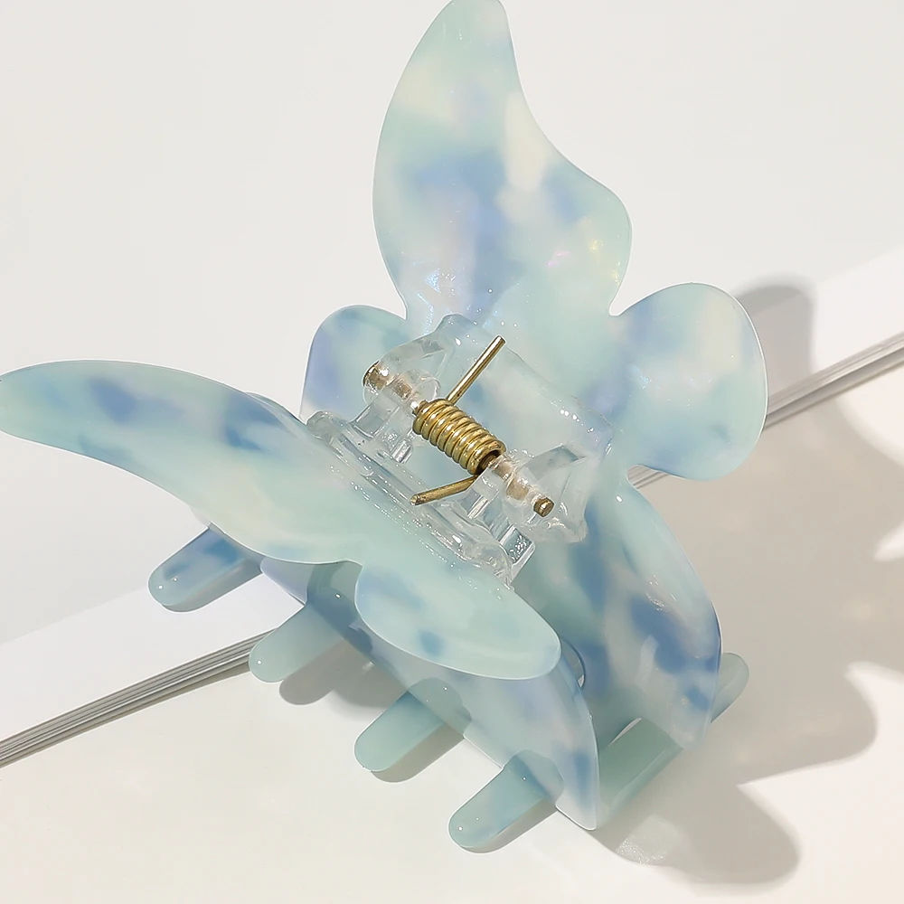 Hot Sale girls acrylic acetate  butterfly hair clip claw hair clips for women claw butterfly