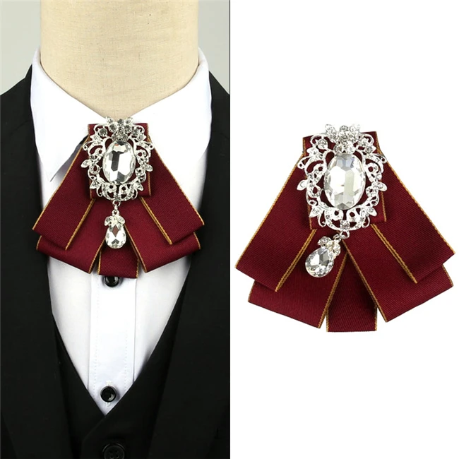 High-ended British Groom Wedding Suit Party Butterfly Bow Ties Diamond Collar Bow Tie Unisex