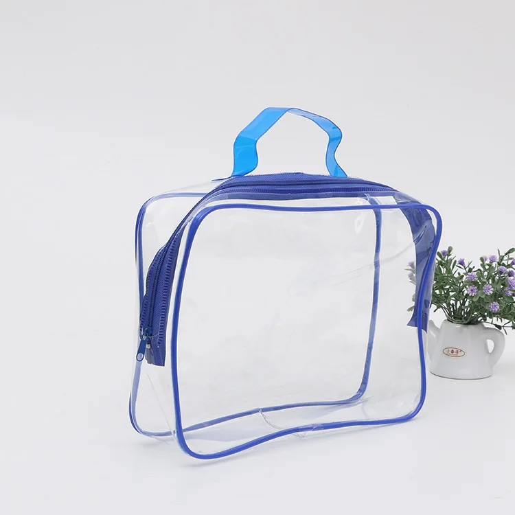 Customized clear pvc quilting bag transparent Printing Plastic EVA Kits cosmetic packing bag with zipper  pvc toy packed pouch