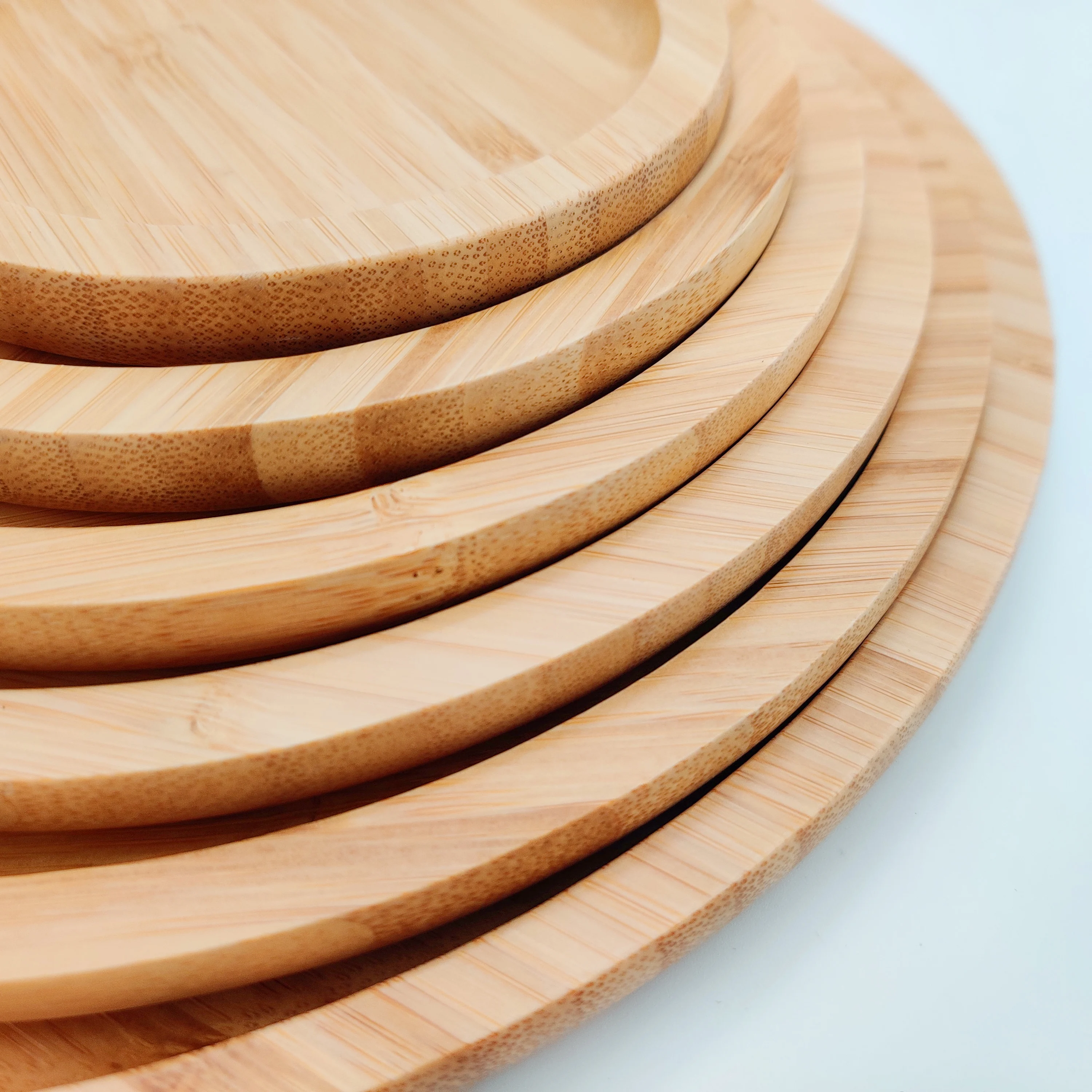 Popular Dish Set Kitchen Dinner Dinnerware Bamboo Dinning Plates Free Sample Luxury for Restaurant and Home Modern Wood Dishes