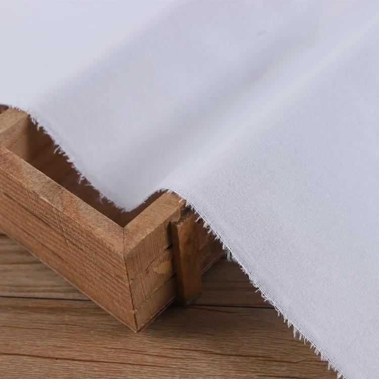 Оптовая продажа, плетеная микрофибра, простой материал, полиэстер, отбеленная белая ткань