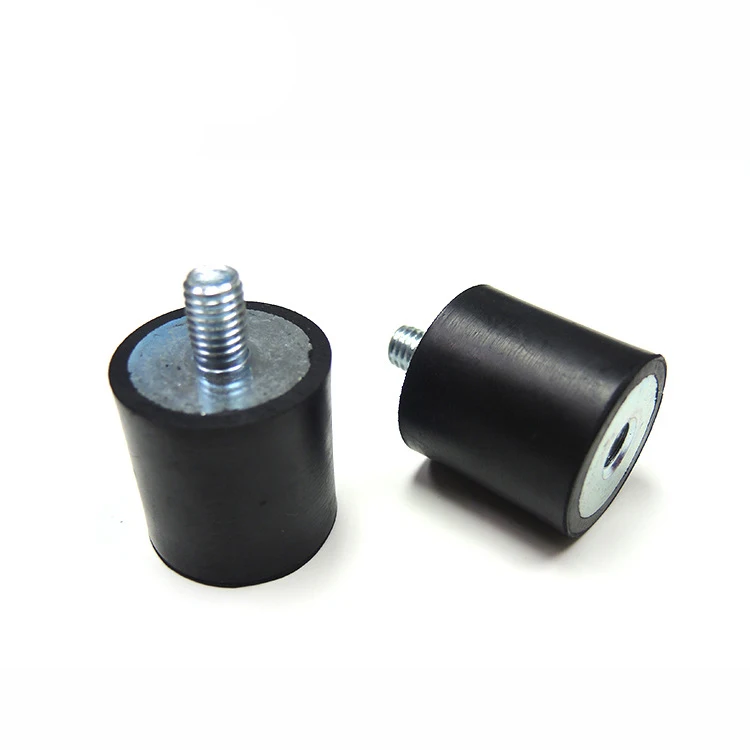 Female Cylindrical Car Engine Neoprene Feet Bumper VD Type Rubber Vibration Damper 20x20 m4 m6 Shock Absorber With Bolt Screw