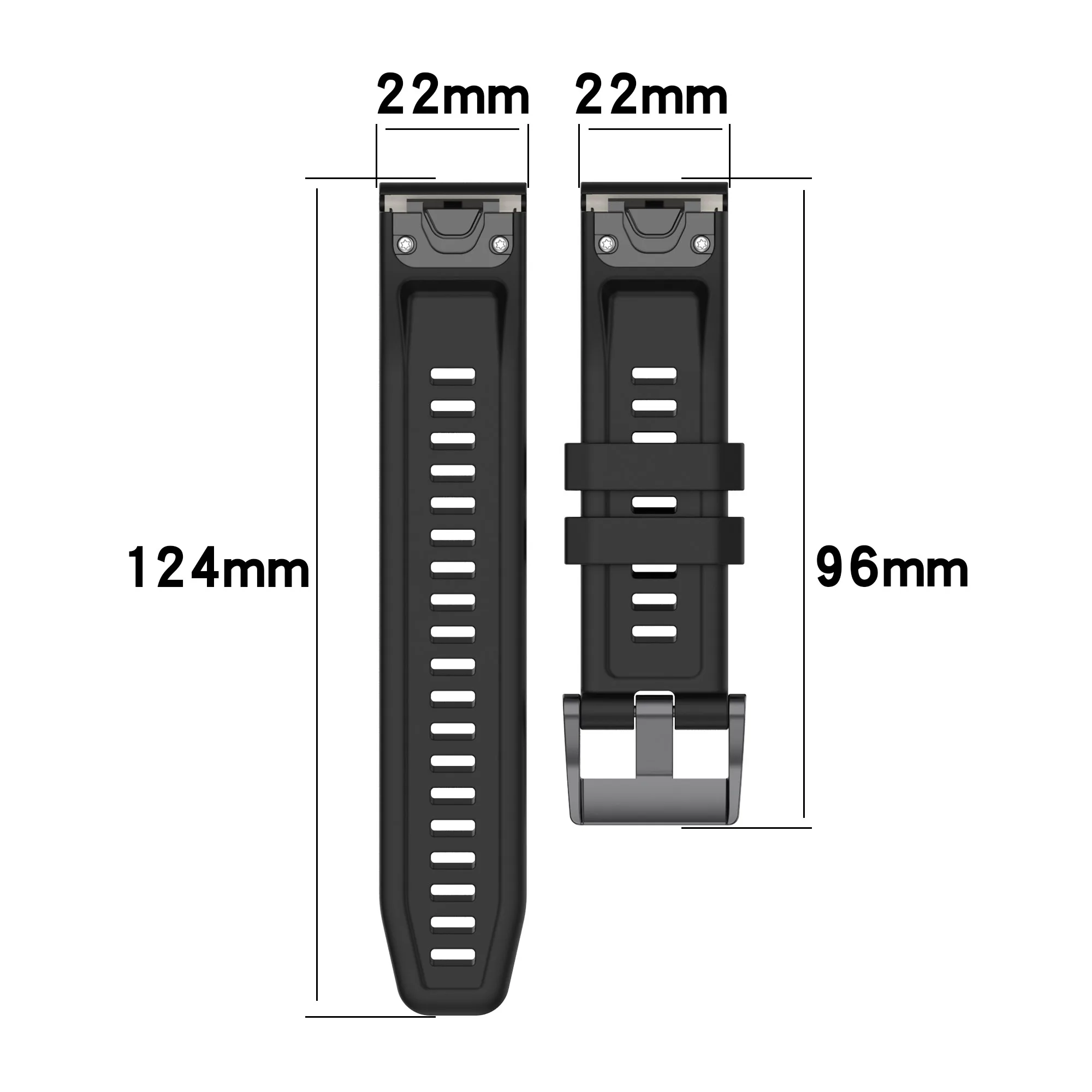 Ремешок силиконовый для смарт-часов Amazfit Falcon 22 мм