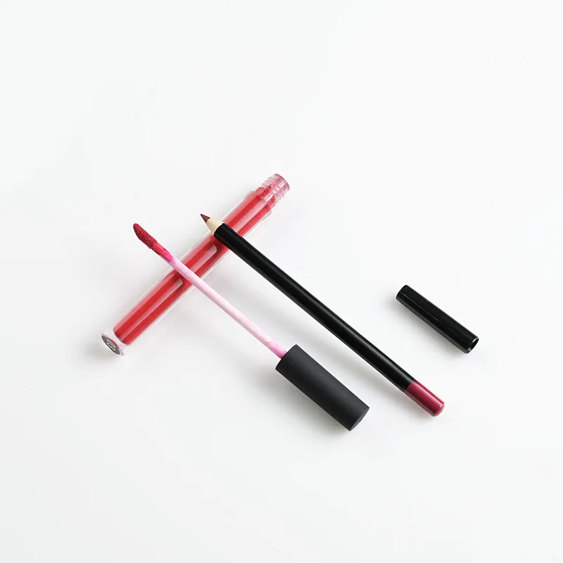 cosmetics lipliner makeup no label lipstick and lipliner-duo package matte lipstick lipliner set private label