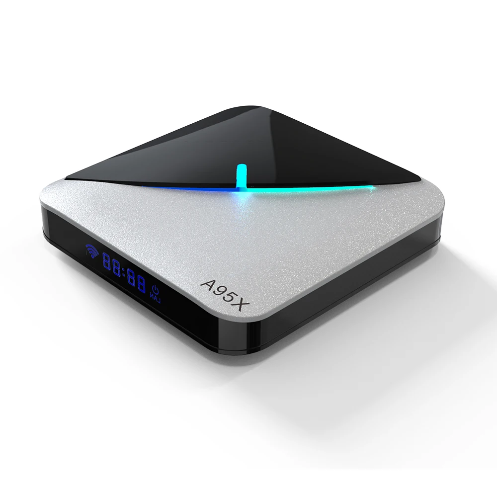 New arrival A95X F3 AIR S905X3 RGB light tv box 8K dual wifi Plex Media Server Dual Wifi BT A95X F3 Air 8K Tv Box