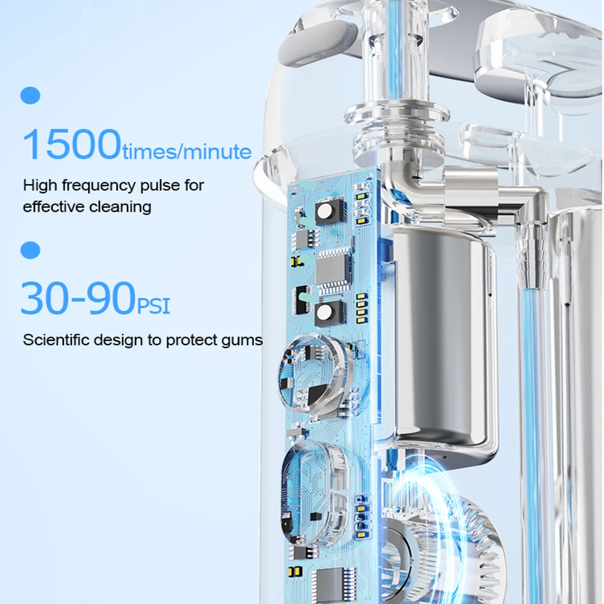 New Arrival Water Flosser Cordless Oral Irrigator Portable Teeth Cleaner IPX7 Waterproof Electric Dental Flossers with 4 Modes