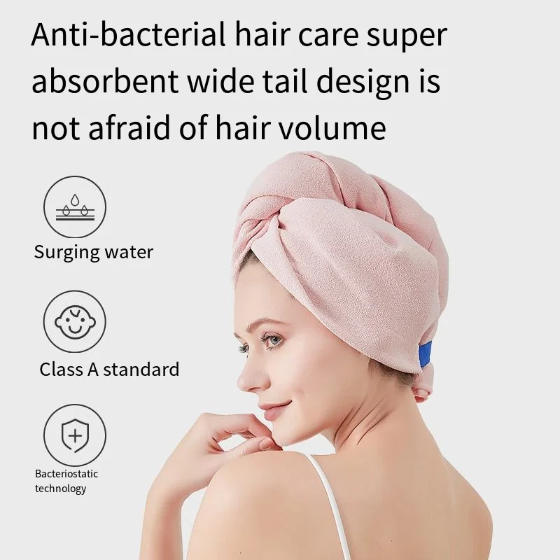 5A Anti-Bacteria Super Absorbent Quick Dry Hair Turban Spa Bathing Microfiber Hair Drying Towel Wrap