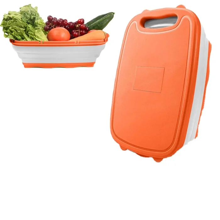 9-in-1 Collapsible Cutting Board with Colander Camping RV  Camping Cutting Board