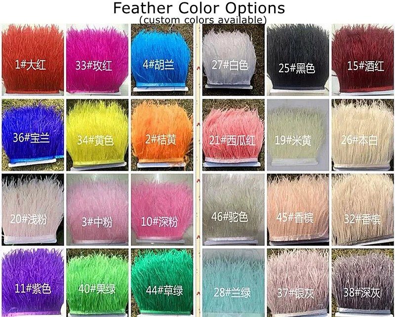 8cm black marabou turkey feather trims for clothes