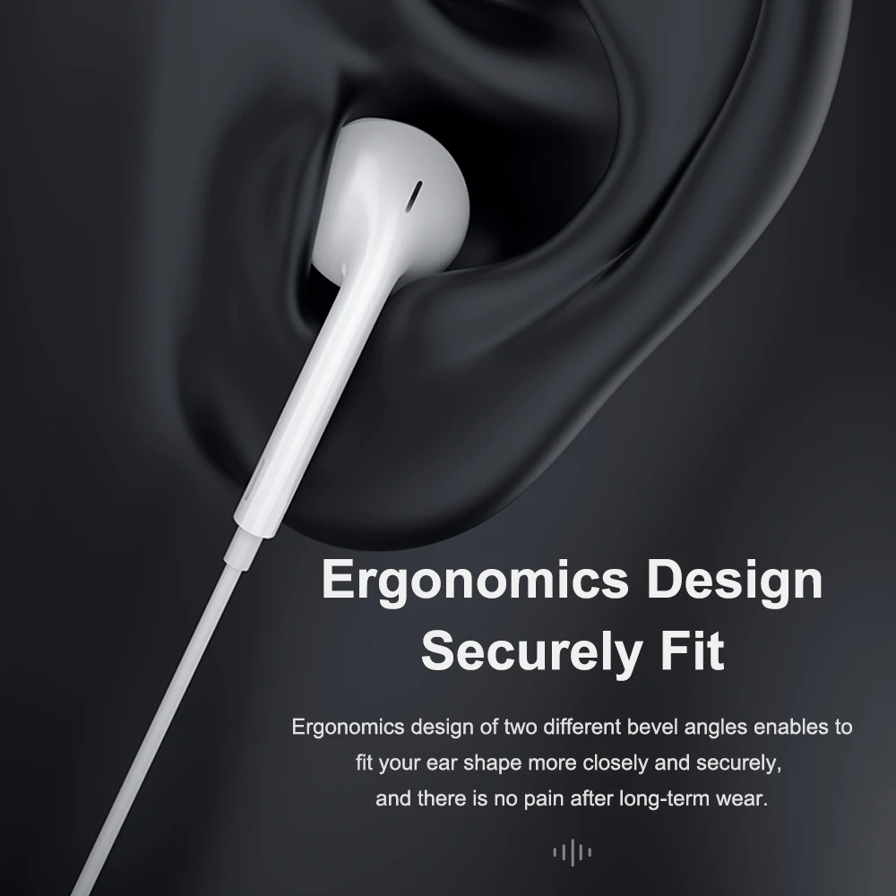 rock space ES08 Hot Selling Earphone Stereo Earphone Good Sound Wired In-Ear Music Headset Earbuds