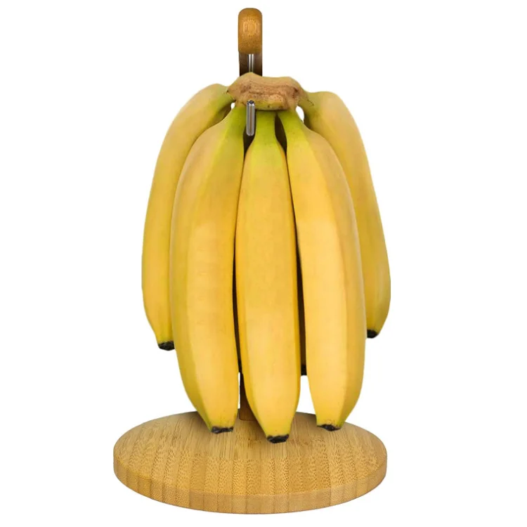 Custom banana holder bamboo multipurpose fruit basket with banana holder