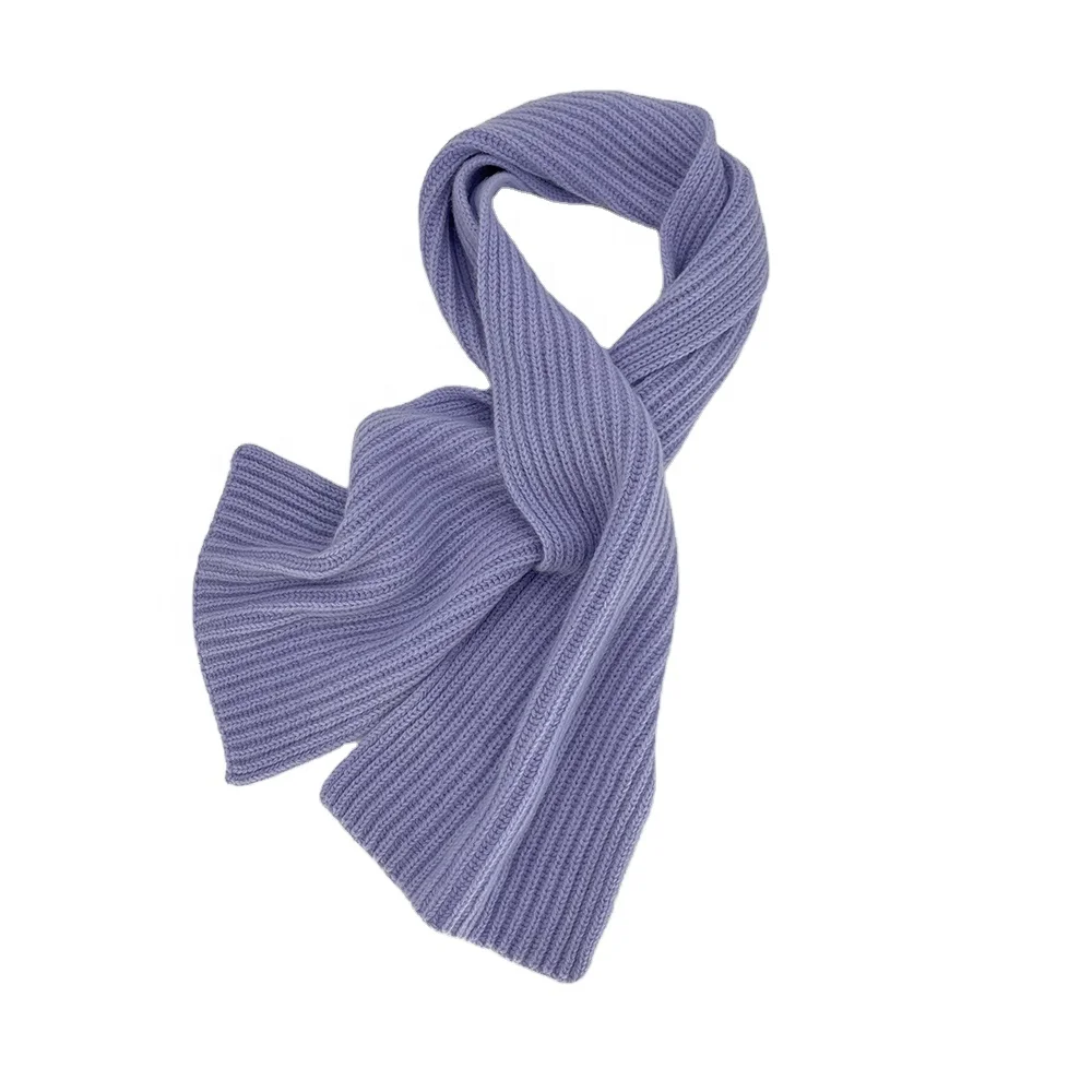 fashion oem custom cashmere wool knit long scarves