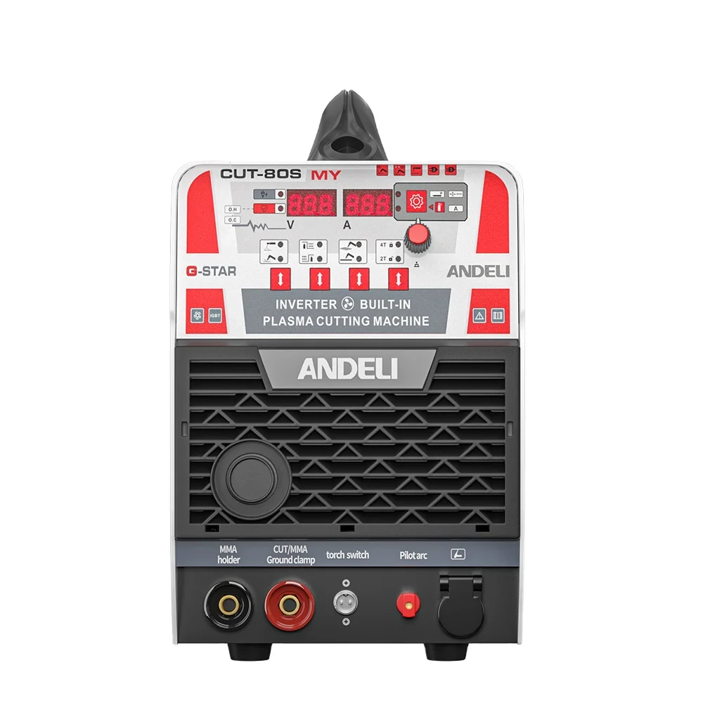 Andeli  220V 385V  CUT-80 HF Cut 2T 4T   2 IN 1MMA  Built in Compressor Plasma Cutting  Machine