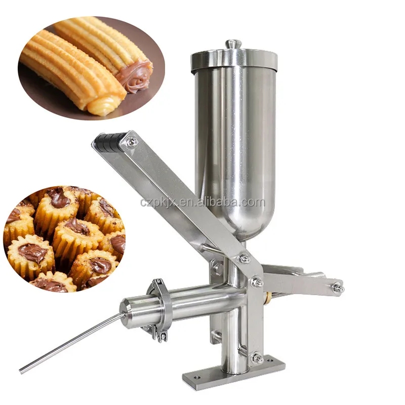 Cream Jam Filling Churro Filler Maker Manufacturer Wholesale 5L Manual Spanish Churros Making Machine Price