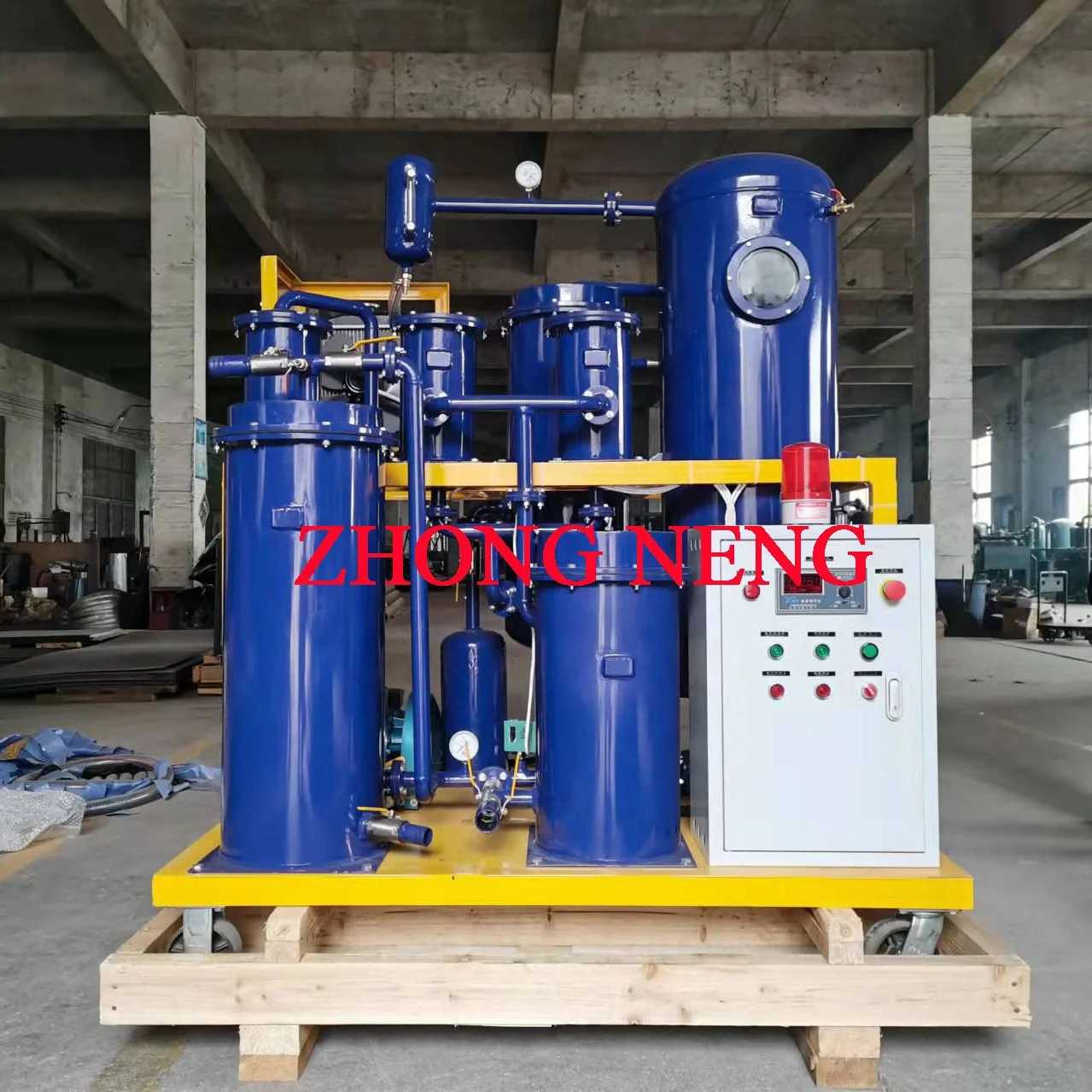 Flow rate 6000 liter per hour recycle machine oil vacuum degassing vacuum oil filter machine