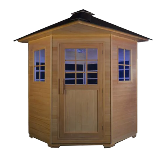 New Pure Canadian Red Cedar Wooden Sauna Outdoor Commercial Sauna Steam Room Kit Set
