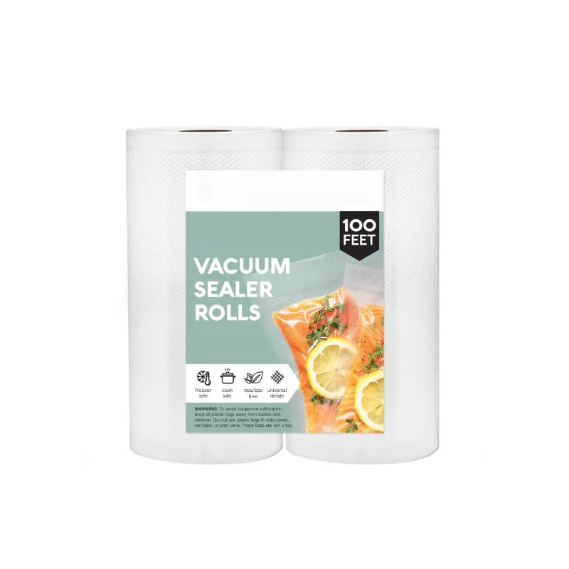 Custom Size Embossed Heat Seal Vacuum Bags Moisture-Proof Food Saver Rolls for Sous Vide Meat Packaging for Vacuum Sealer