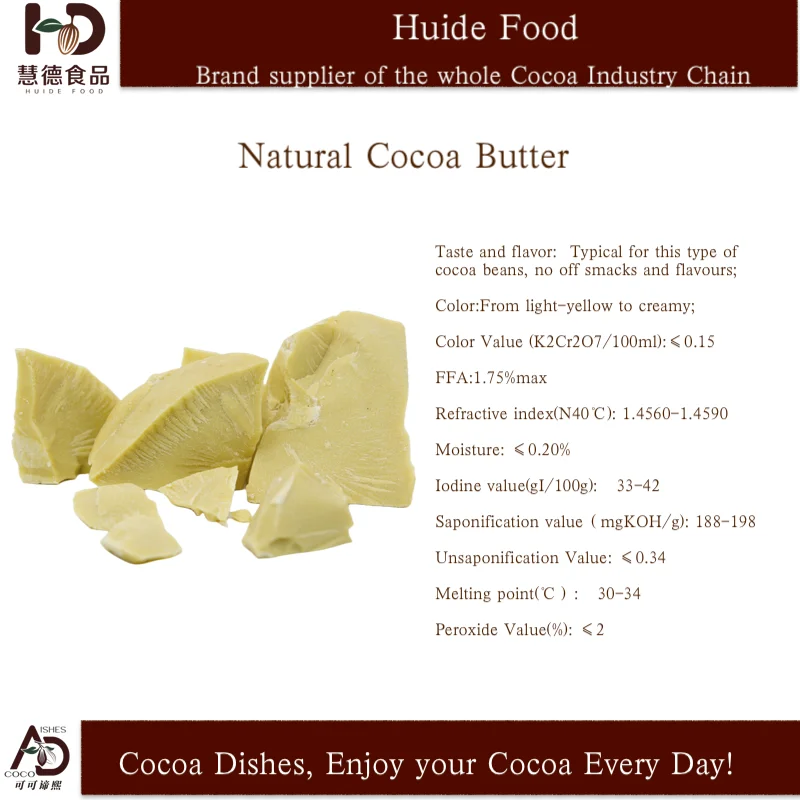 cocoa powder China manufacturer high quality Pure Primed Pressed Natural cocoa butter TRZ0101 made from West Africa cocoa beans
