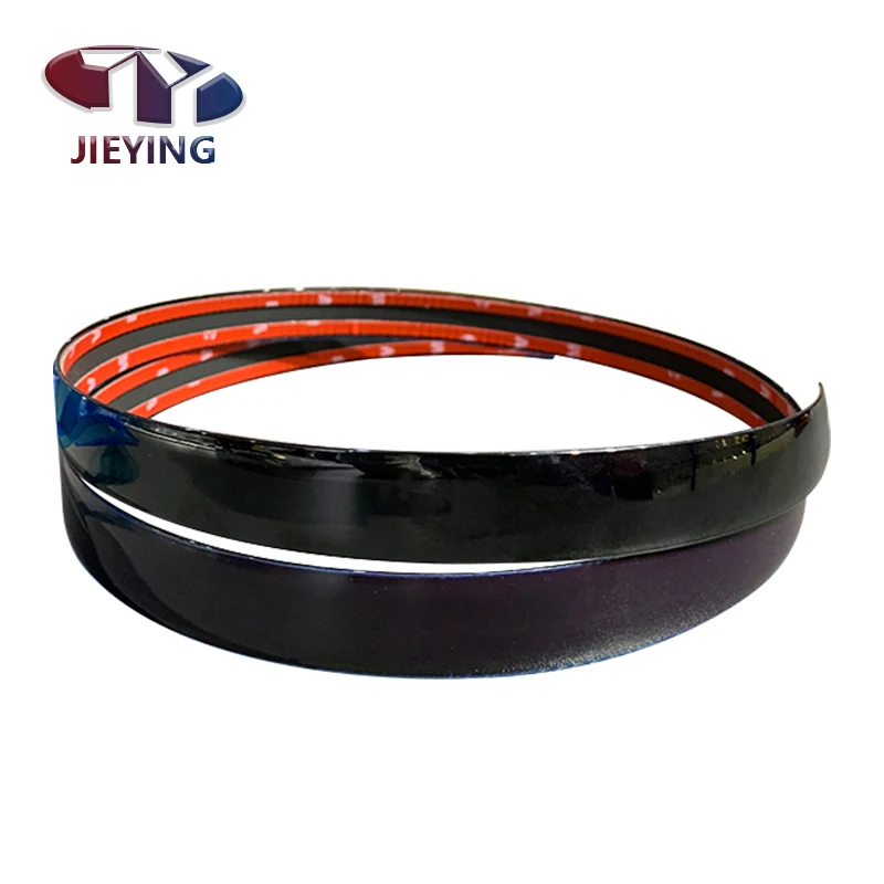JIEYING High Quality Chrome Black Adhesive PVC Plastic Edge Banding for Furniture and Sofa Decoration Stirp