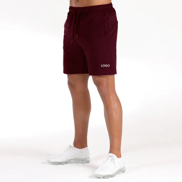 Custom High Quality Cotton Breathable Stretch Training Sports Tapered Shorts Workout Fitness Running Athletic Men Gym Shorts