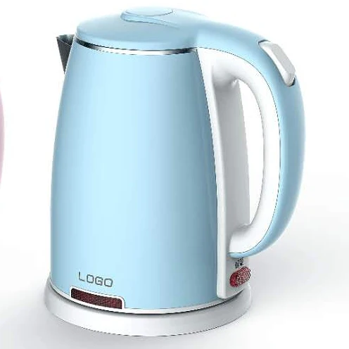 Sky Blue Color steel Stainless Steel Double anti-scalding 1.8L Electric Kettle With Thermal Control Home Appliances