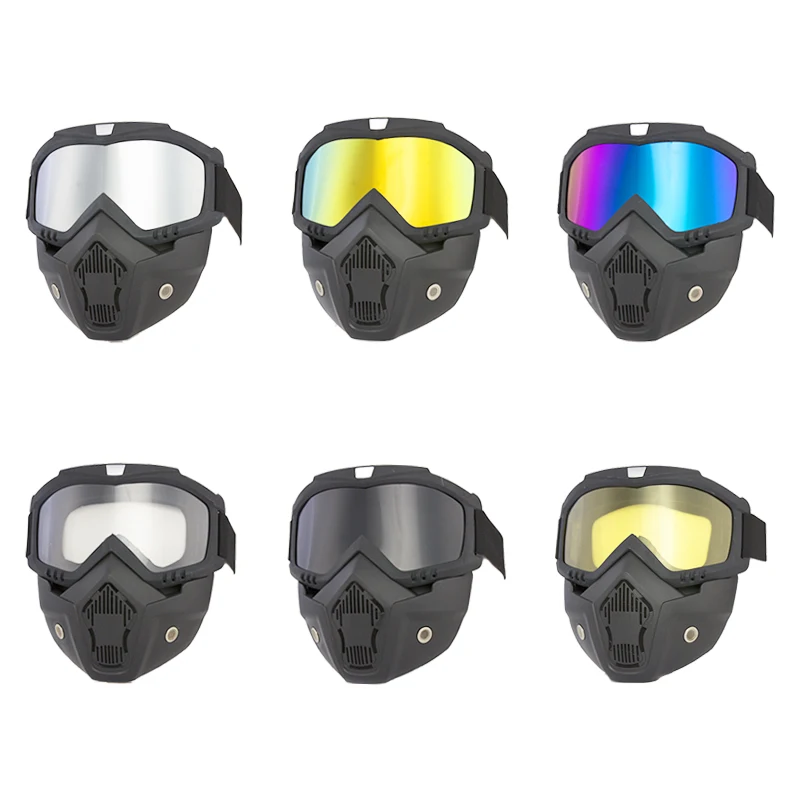 Motorcycle Helmet Mask Tactical Military Paintball  CS  Masks Shooting Goggles Motorcycle Hiking Full Face Mask