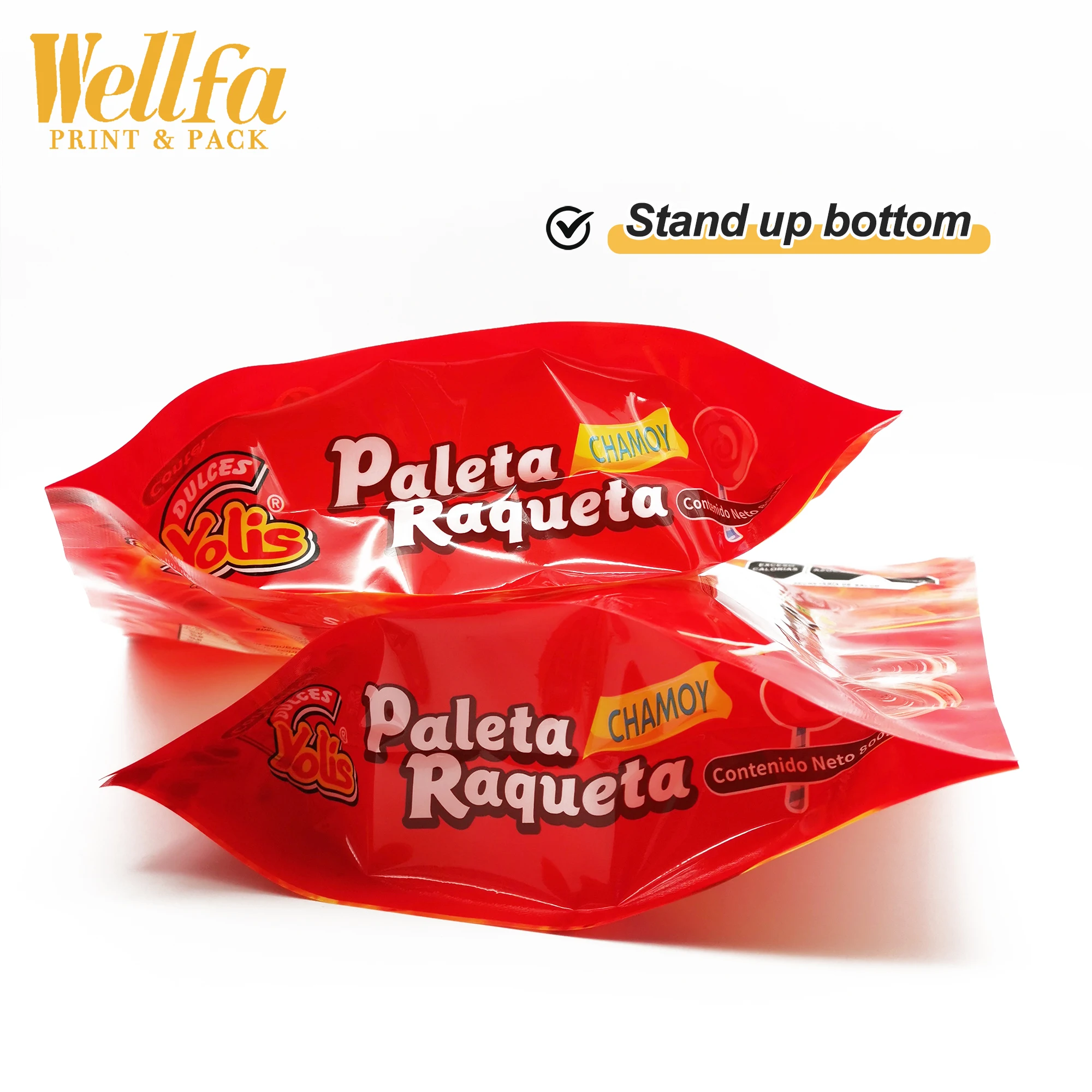 Custom Design Edible Child Smell Proof Zipper Stand Up Pouch Colorful Sweets Gummy Candy Lollipops Packaging Mylar bags