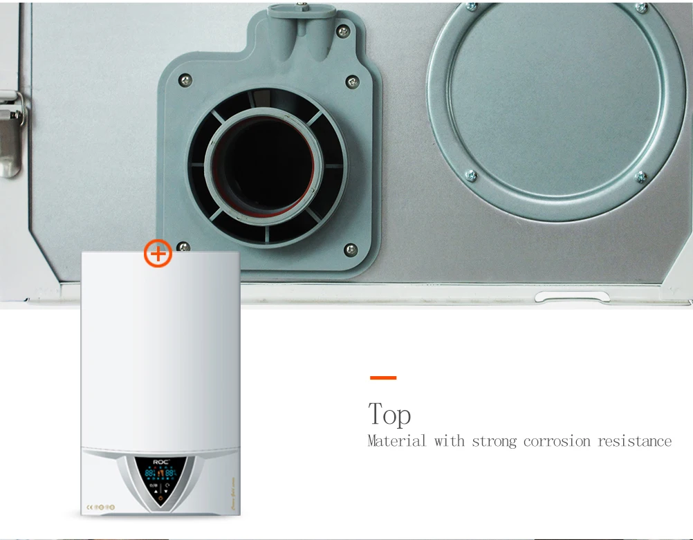 ROC Famous Brand Condensing China Pumps Gas Boiler Instant Hot Water Gas Water Heater Room Heating for Home