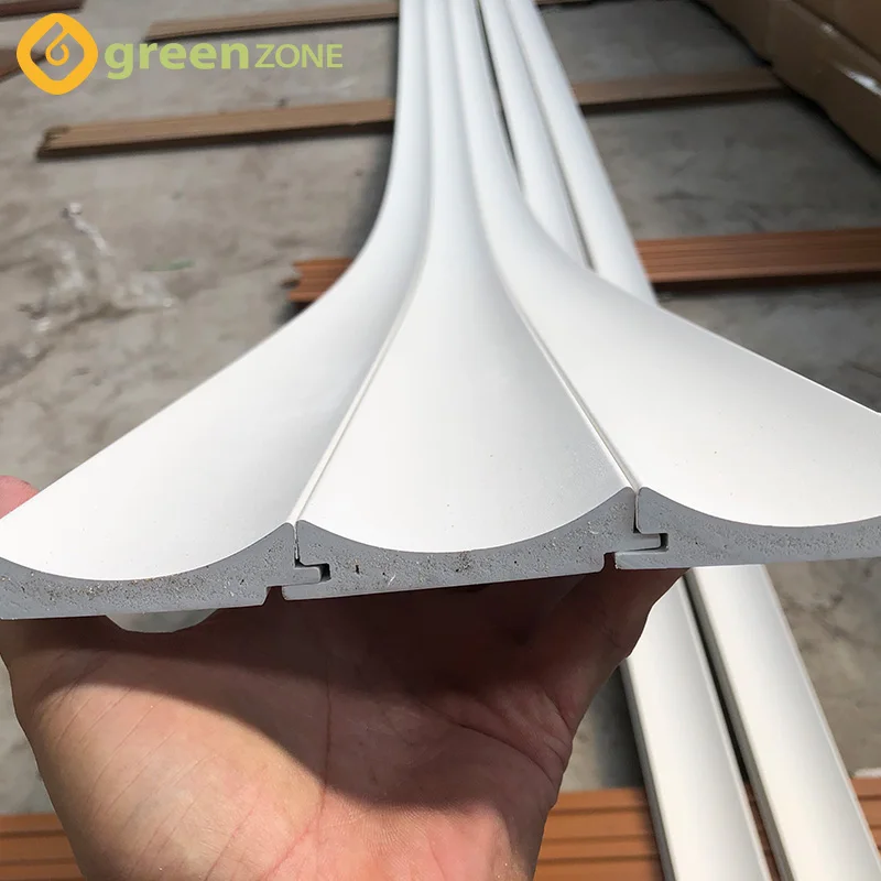 fireproof cladding panels white high quality interior wpc fluted wall panel