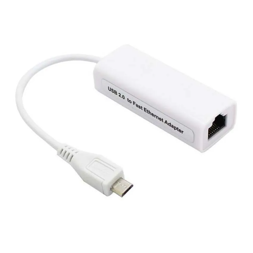 Hot sale micro usb 2.0 to rj45 Ethernet adapter 10/100M network Lan  adapter for laptop  notebook
