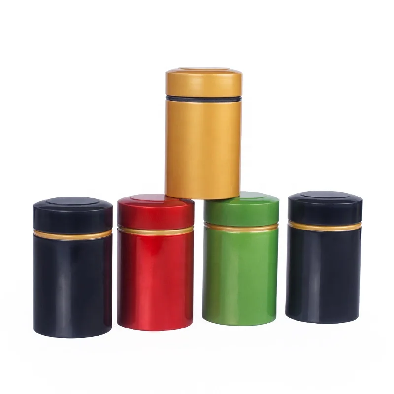 Factory Direct Mini Tea Tins Multi-color Popular Round Metal Coffee Spice Tin Box Mini Portable Customized Tea Container
