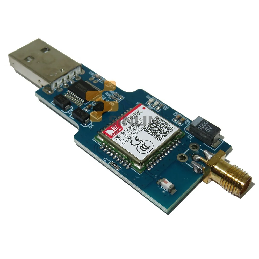 Четырехдиапазонный беспроводной модуль с антенной USB-GSM GPRS SIM800C
