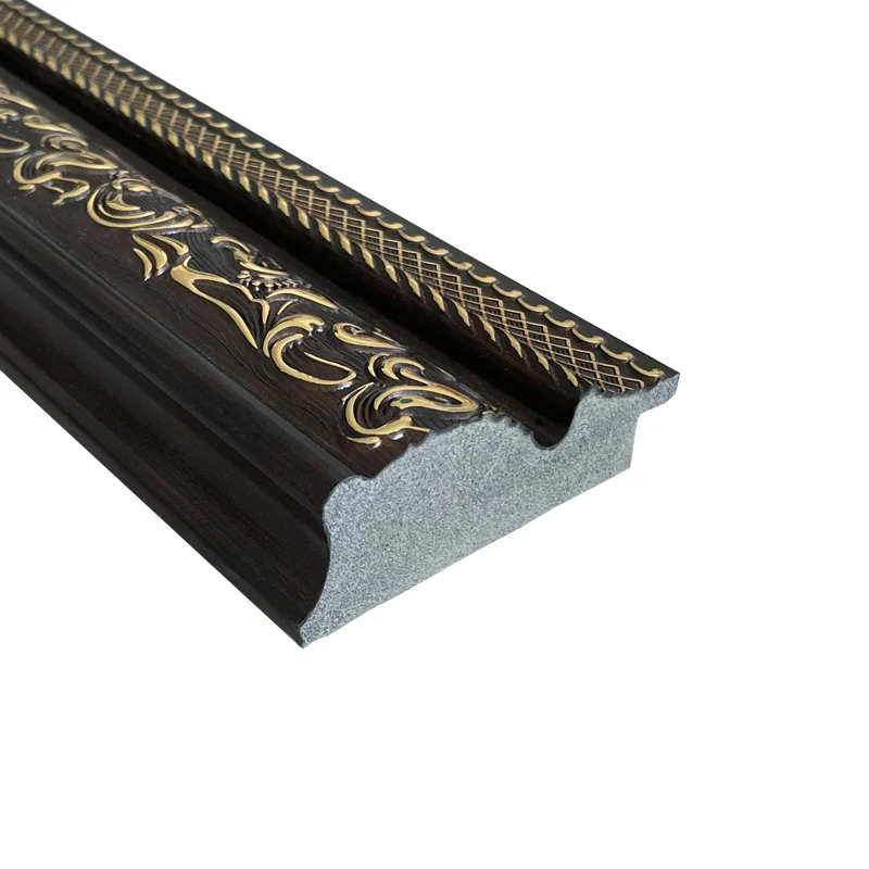 Manufacture Europe Silver Golden Color Polystyrene Eco Corner Ceiling Moulding PS Crown Moulding for Interior Room Decoration