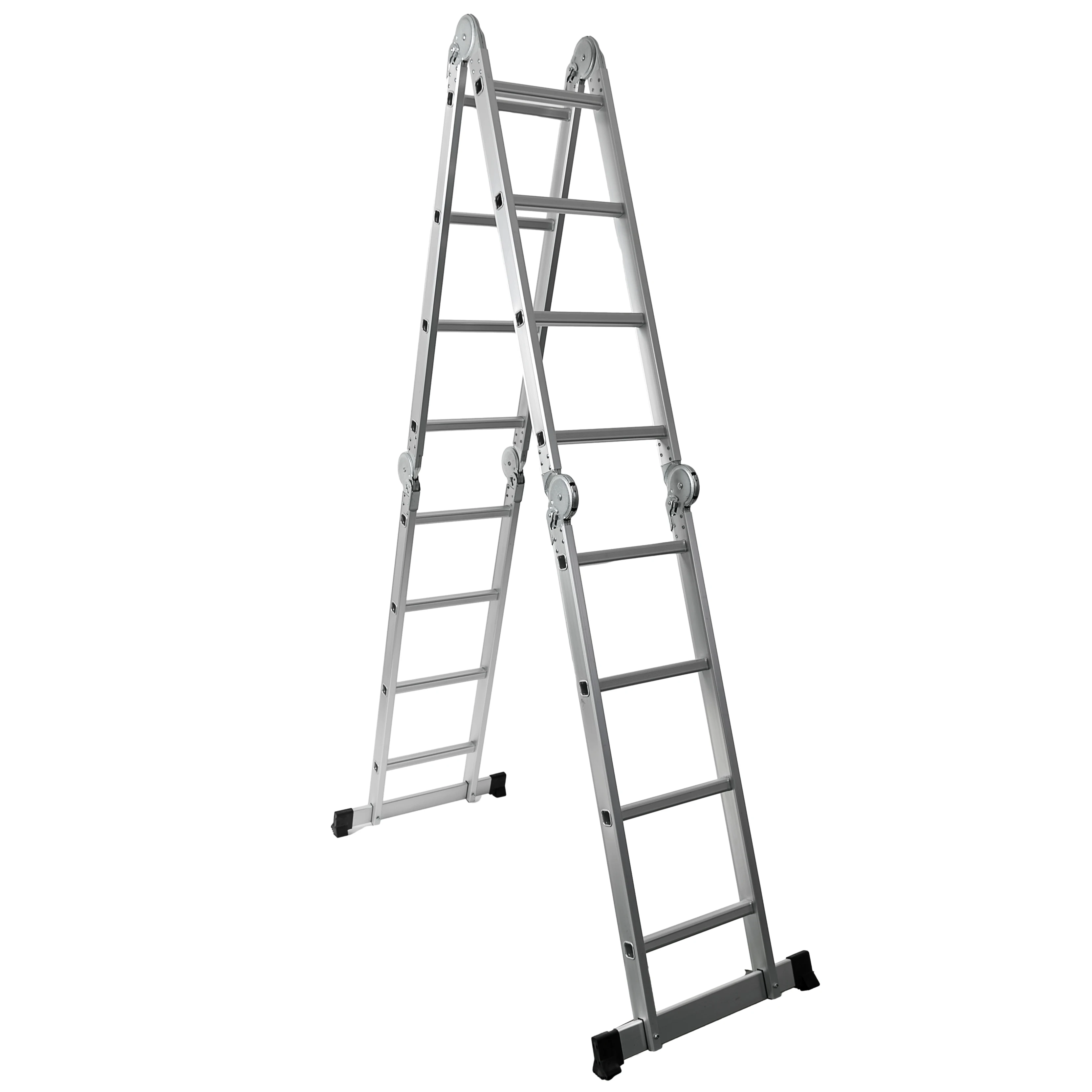 Multi-purpose Ladder Aluminum Ladder 4x4 EN131 Certificate Price Cheap Supply 4.5m Smile Aluminium 6063 Aluminum Ladder 7 Step