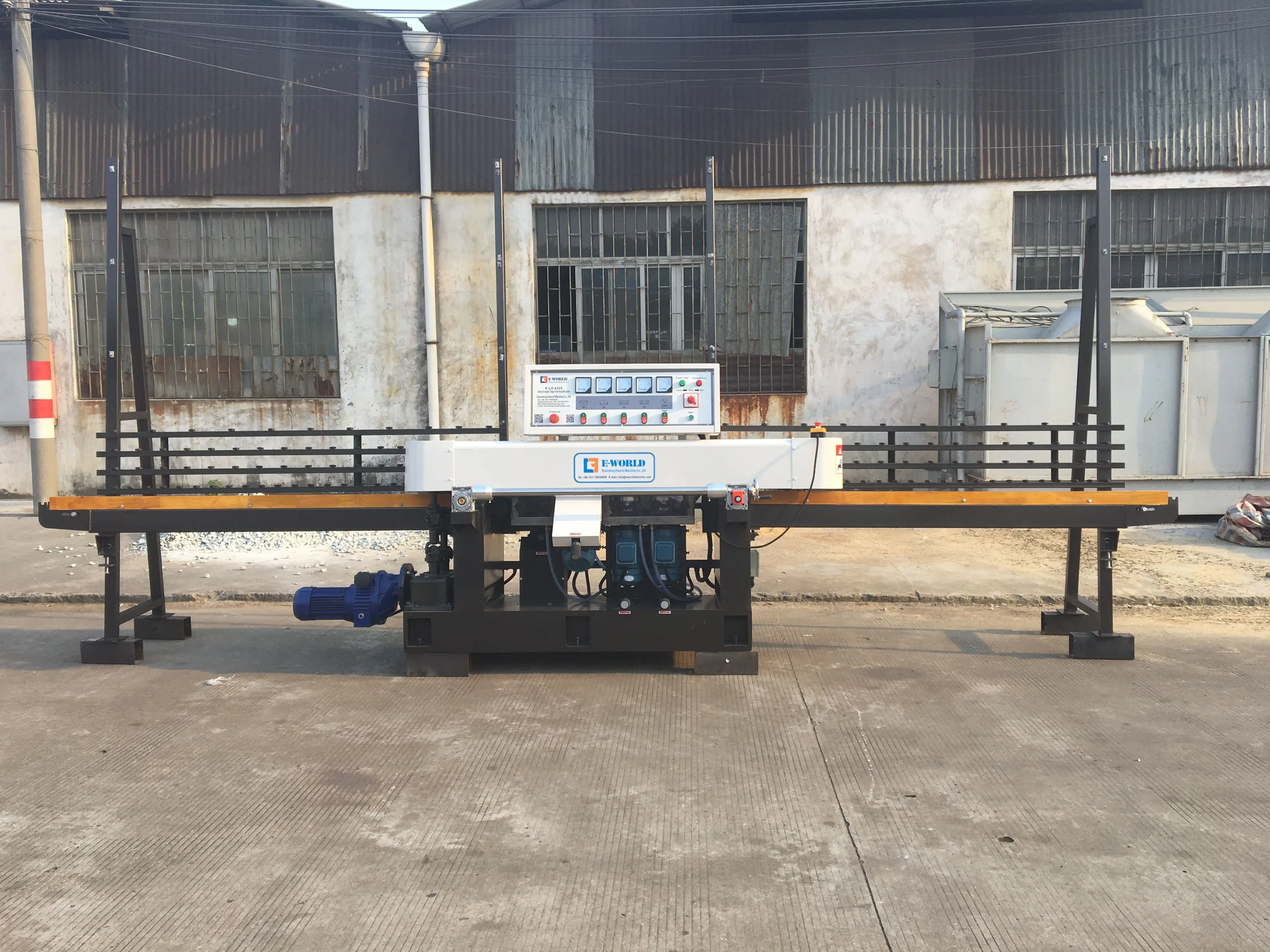 4 Motors Glass Straight-Line Pencil Edging Machine/Round Edging Machine/Flat Edging Machine with Good Polishing