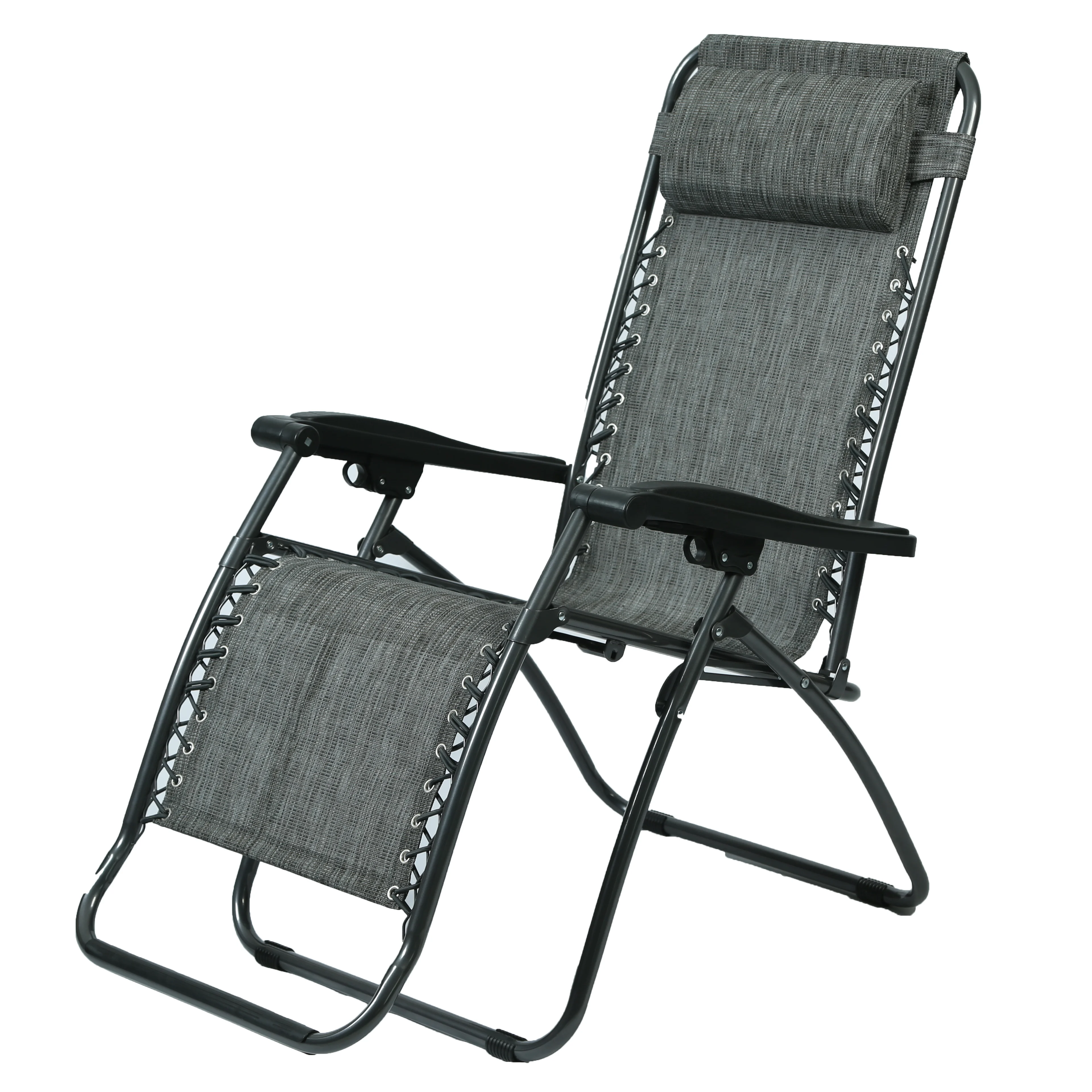
Outdoor Zero Gravity Chair Folding Sleeping Nap Chair With 7 Gear Adjust 