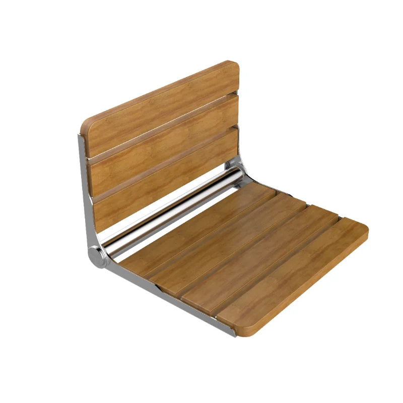 Folding Shower Seat Wall Mounted Shower Wood Seat Bath Chair Stool household Wall Mounted Elderly Folding Shower Seat