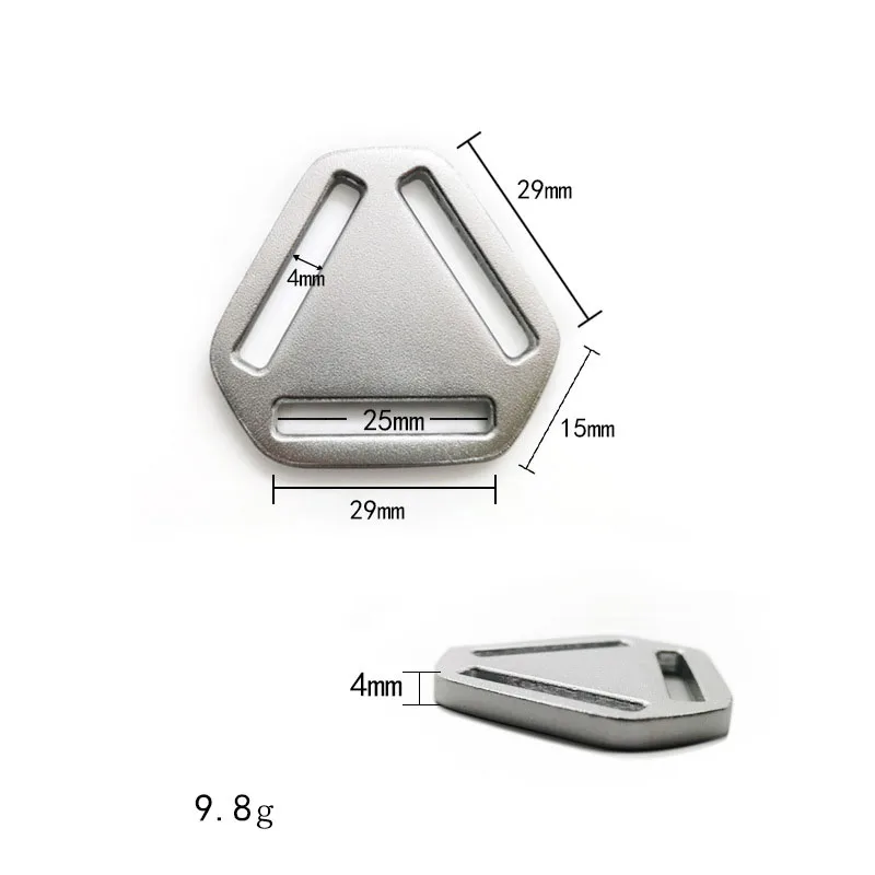 Custom Aviation Aluminum Glide Belt Buckle Alloy Triangle Slider Buckle For Backpack Adjuster Shoulder Strap Buckles