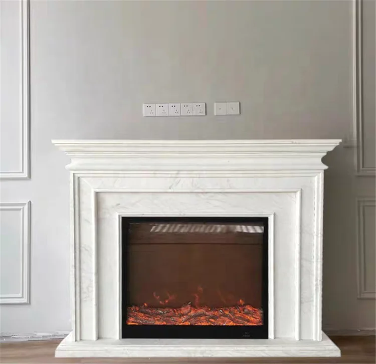 Natural italian marble fireplace stone mantel surround marble french fireplace calacatta viola marble fireplace