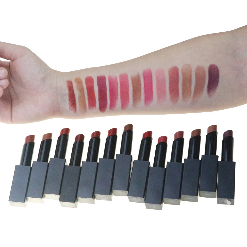 Professional  High Quality Beauty Makeup Matte Shimmer Satin Deep Moisturizing Non-sticky Elegant Longlasting Lipstick
