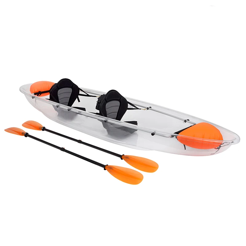 3D MAX LED light Crystal Clear Transparent canoe Momentum Kayak boat with seat and lamp fishing kayak pedal drive