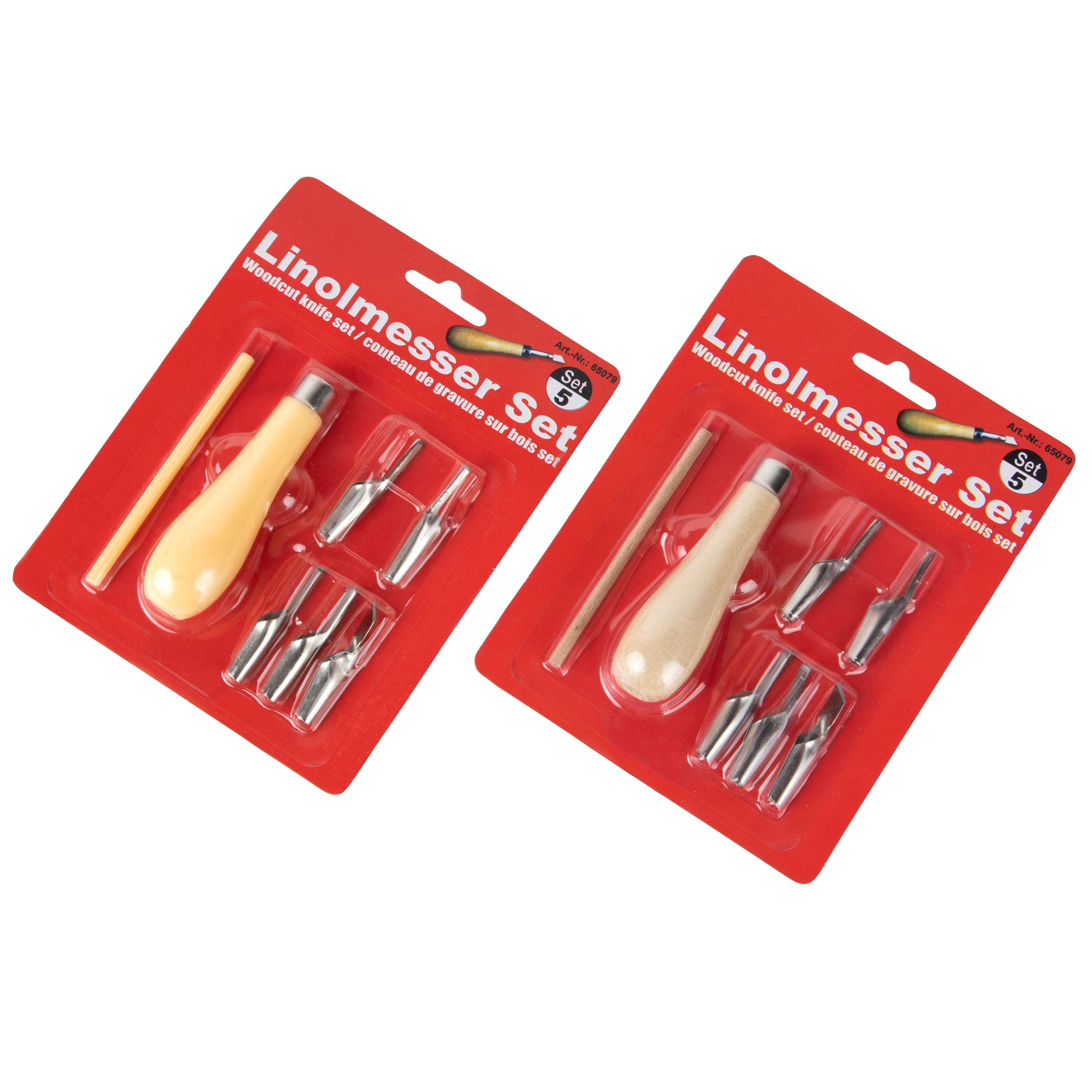 High quality Special-shaped Plastic Linolmesser Set 5pcs for cutting lino board scraping knife clay toning plastic carving knife