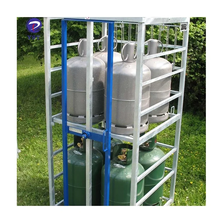 Hot dip galvanized transport oxygen compressed gas cylinder metal pallet